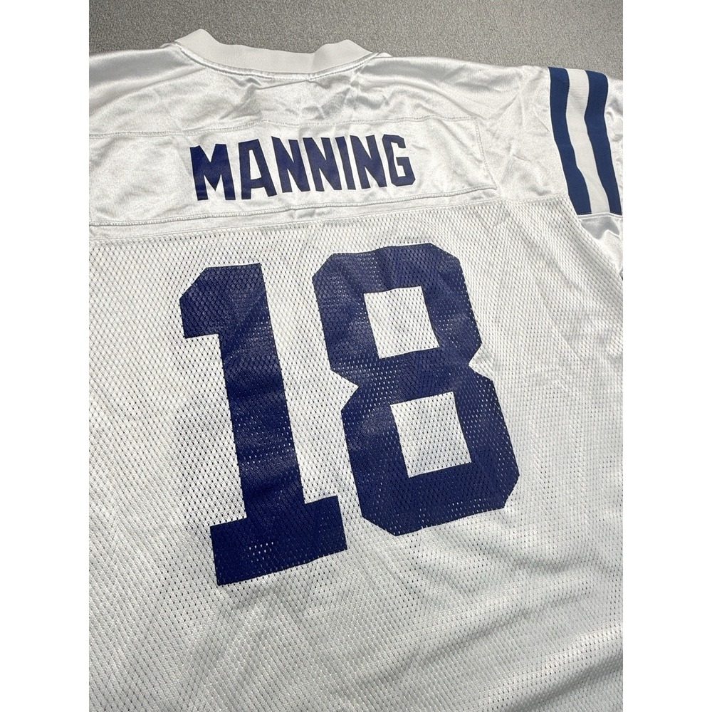 Vintage Reebok Peyton Manning #18 Indianapolis Colts Jersey White Men's XL NFL